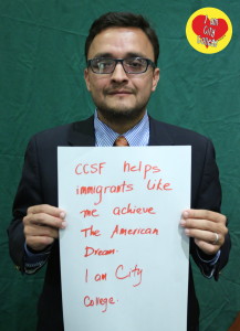 David Campos in July 2013: "CCSF helps immigrants like me achieve the American Dream. I am City College."